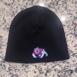 Black Kids Beanie with Bulldog Logo